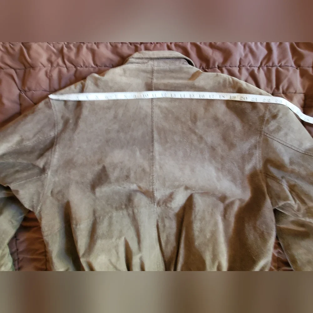 Vintage Cambridge Classics Men's Brown Leather Bomber Jacket 1990's Size M/L.